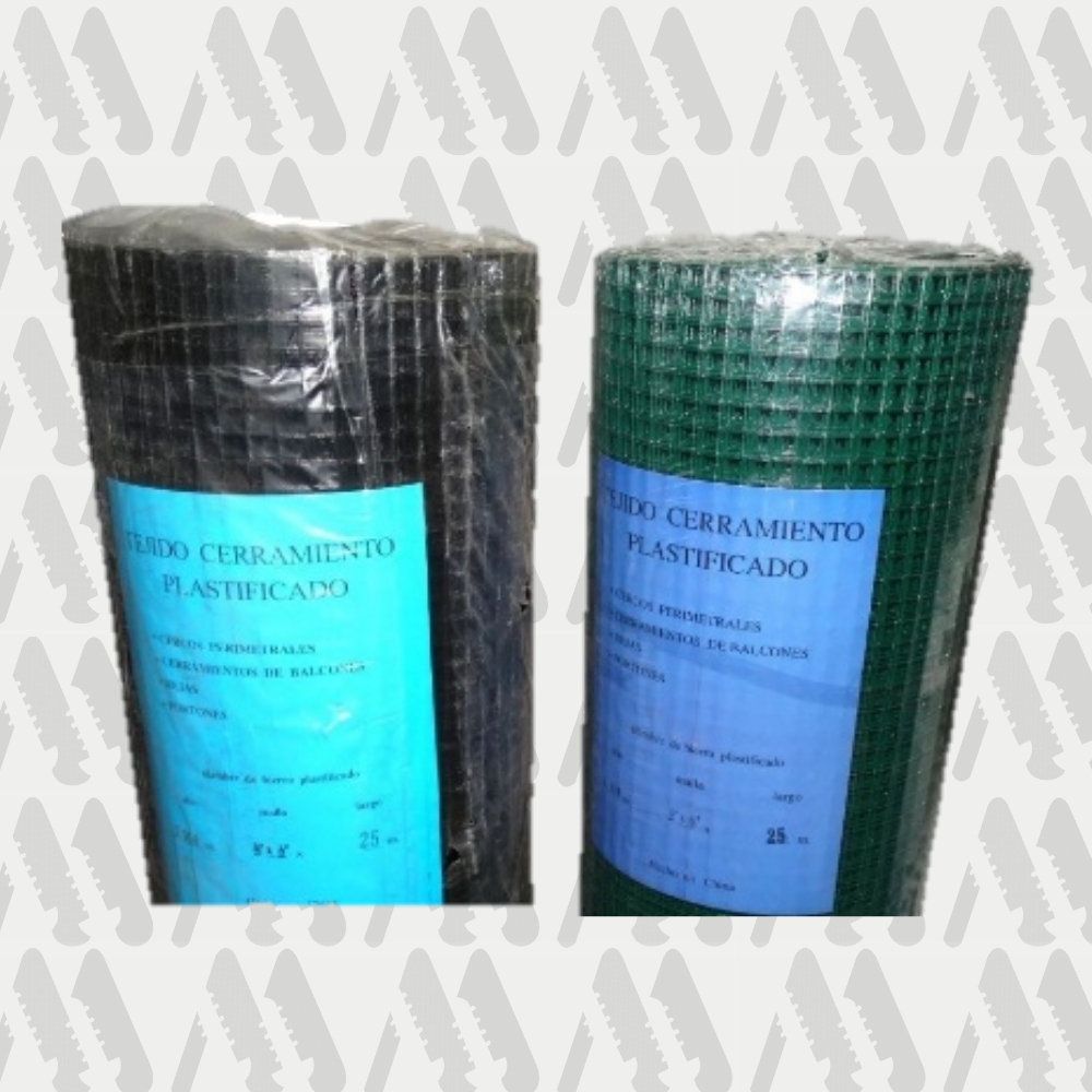 Tejido cerramiento de alambre plastificado